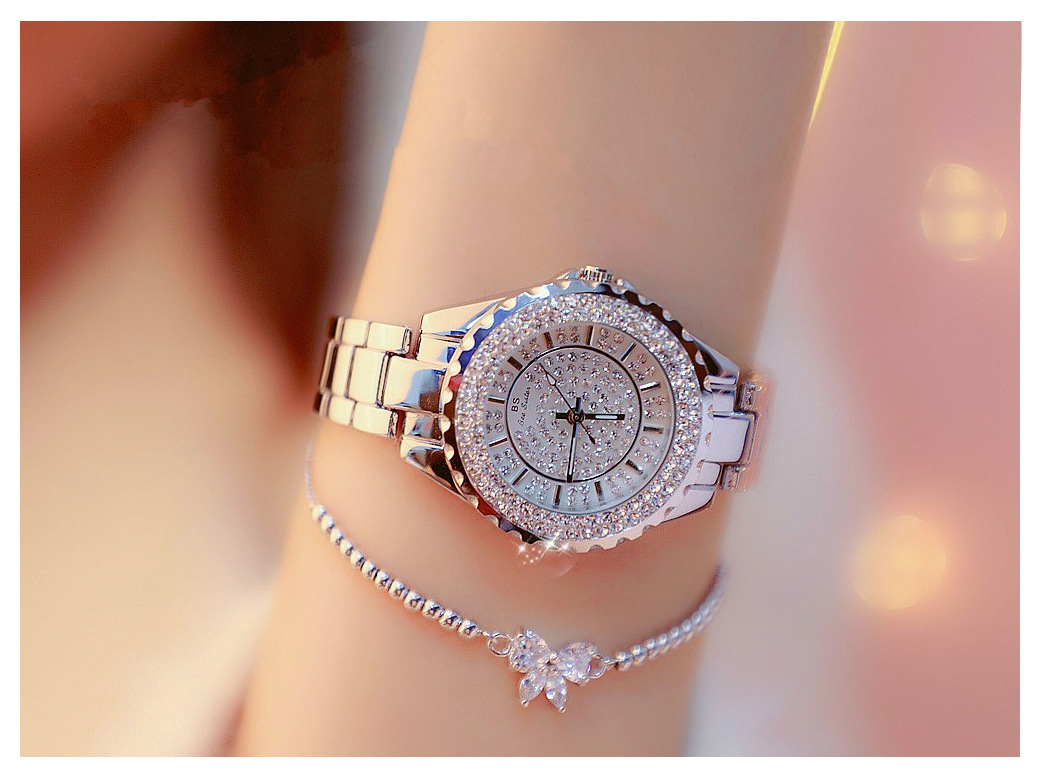 BS New Arrival Hot Sale Watch Factory Direct Sales Foreign Trade Linked List Women's Watch Full of Diamonds One Piece Dropshipping Fa0280l