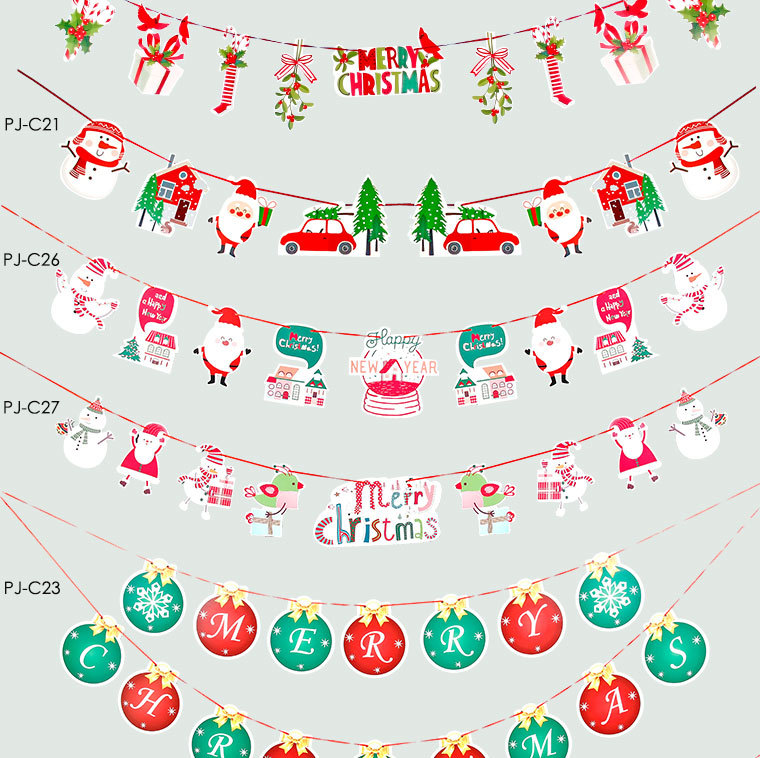 Christmas Decorations Cartoon Hanging Flag Colored Flags Christmas Holiday Scene Layout Christmas Paper Hanging Flag Christmas Decorations Cartoon Hanging Flag Colored Flags Christmas Holiday Scene Layout Christmas Paper Hanging Flag