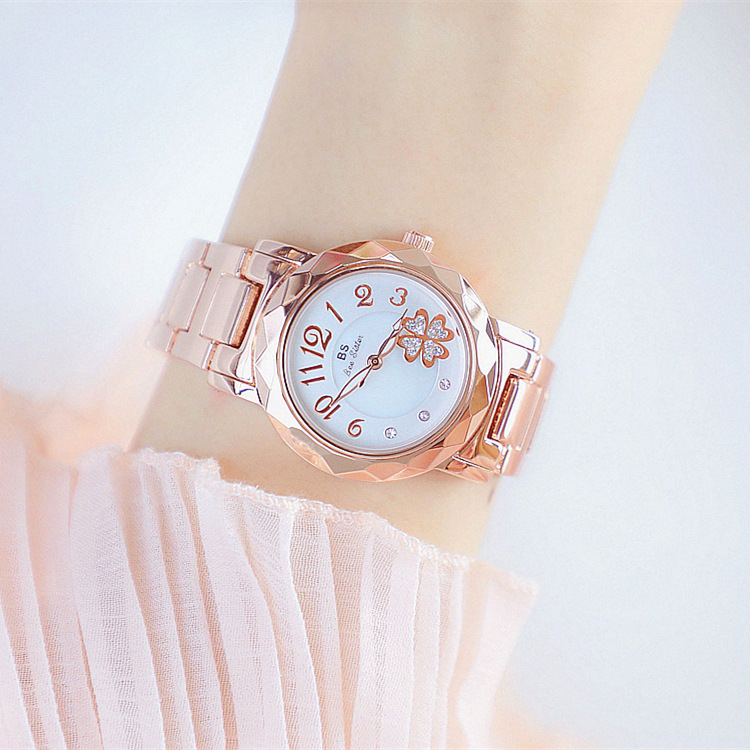 BS New Arrival Hot Sale Watch Factory Direct Sales Foreign Trade Linked List Customization Women&#039;s Watch Full of Diamonds One Piece Dropshipping Fa1481