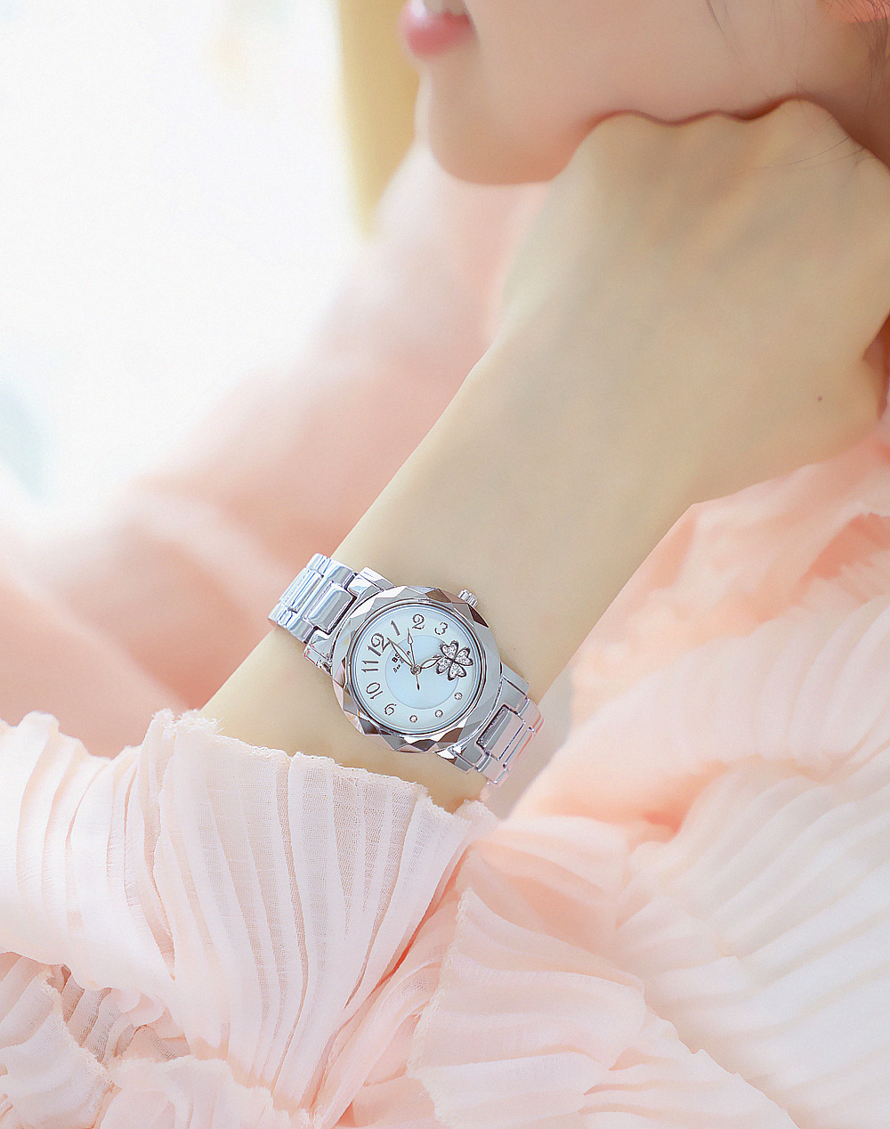 BS New Arrival Hot Sale Watch Factory Direct Sales Foreign Trade Linked List Customization Women's Watch Full of Diamonds One Piece Dropshipping Fa1481
