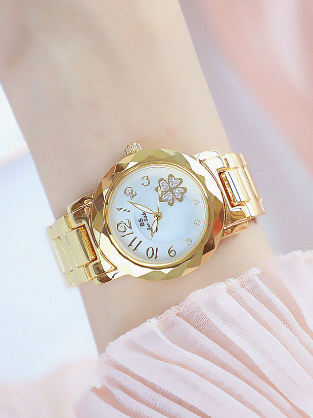 BS New Arrival Hot Sale Watch Factory Direct Sales Foreign Trade Linked List Customization Women's Watch Full of Diamonds One Piece Dropshipping Fa1481