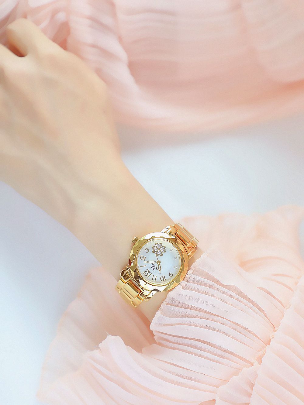 BS New Arrival Hot Sale Watch Factory Direct Sales Foreign Trade Linked List Customization Women's Watch Full of Diamonds One Piece Dropshipping Fa1481