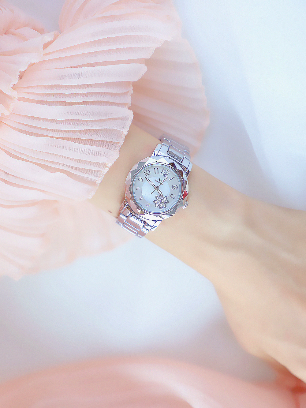 BS New Arrival Hot Sale Watch Factory Direct Sales Foreign Trade Linked List Customization Women's Watch Full of Diamonds One Piece Dropshipping Fa1481