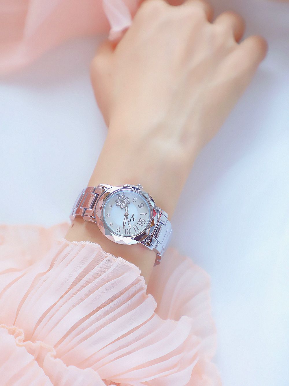 BS New Arrival Hot Sale Watch Factory Direct Sales Foreign Trade Linked List Customization Women's Watch Full of Diamonds One Piece Dropshipping Fa1481