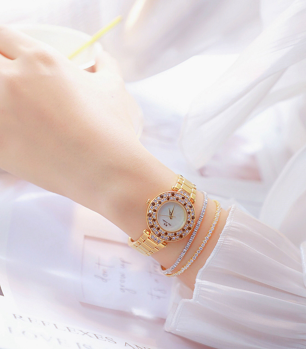 BS New Arrival Hot Sale Watch Factory Direct Sales Foreign Trade Linked List Customization Women's Watch Full of Diamonds Generation Fa1625