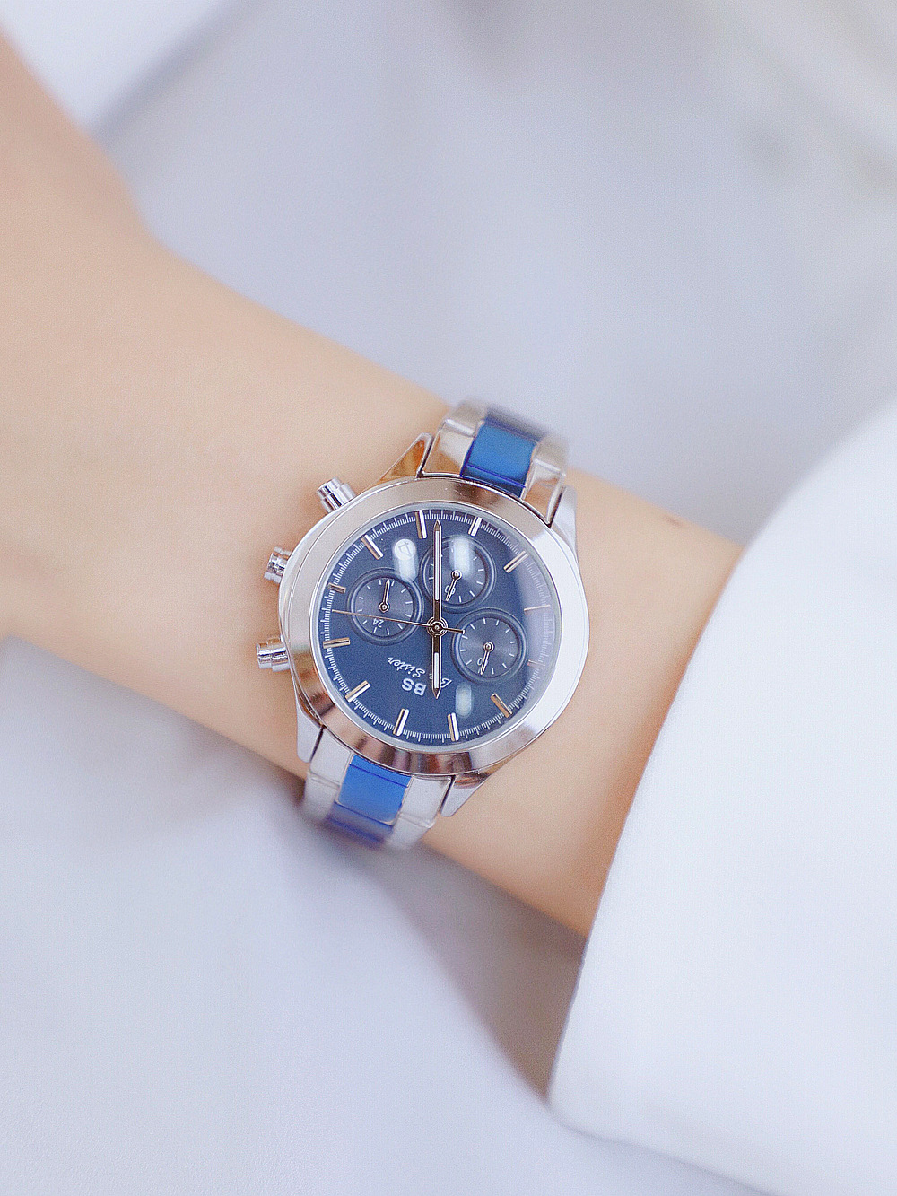BS New Arrival Hot Sale Watch Factory Direct Sales Foreign Trade Linked List Customization Women's Watch Full of Diamonds One Piece Dropshipping B0903