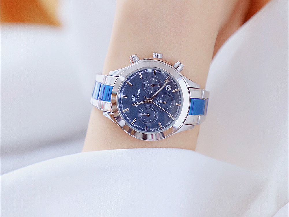BS New Arrival Hot Sale Watch Factory Direct Sales Foreign Trade Linked List Customization Women's Watch Full of Diamonds One Piece Dropshipping B0903