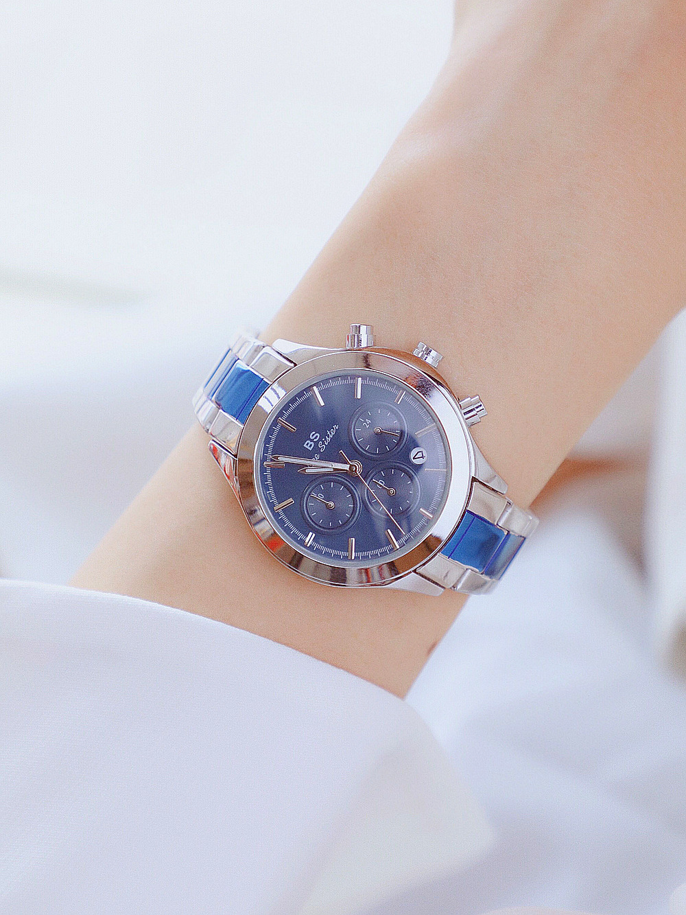 BS New Arrival Hot Sale Watch Factory Direct Sales Foreign Trade Linked List Customization Women's Watch Full of Diamonds One Piece Dropshipping B0903