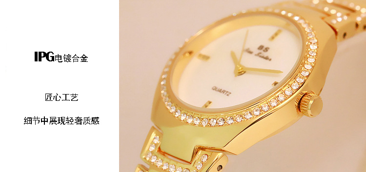 BS New Arrival Hot Sale Watch Factory Direct Sales Foreign Trade Linked List Customization Women's Watch Full of Diamonds One Piece Dropshipping Fa1641