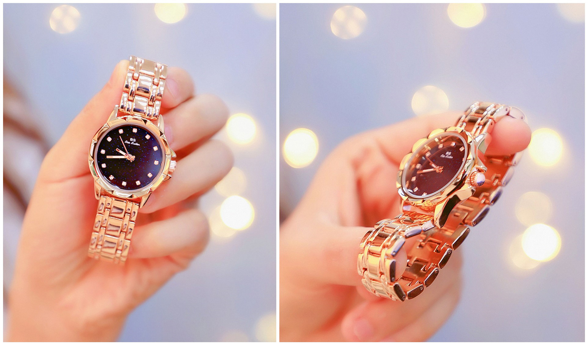 BS New Arrival Hot Sale Watch Factory Direct Sales Foreign Trade Linked List Customization Women's Watch Full of Diamonds New Hot Sale Fa1506 Starry Sky