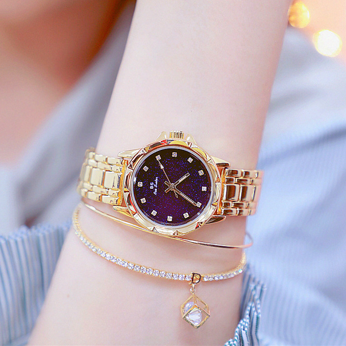 BS New Arrival Hot Sale Watch Factory Direct Sales Foreign Trade Linked List Customization Women&#039;s Watch Full of Diamonds New Hot Sale Fa1506 Starry Sky