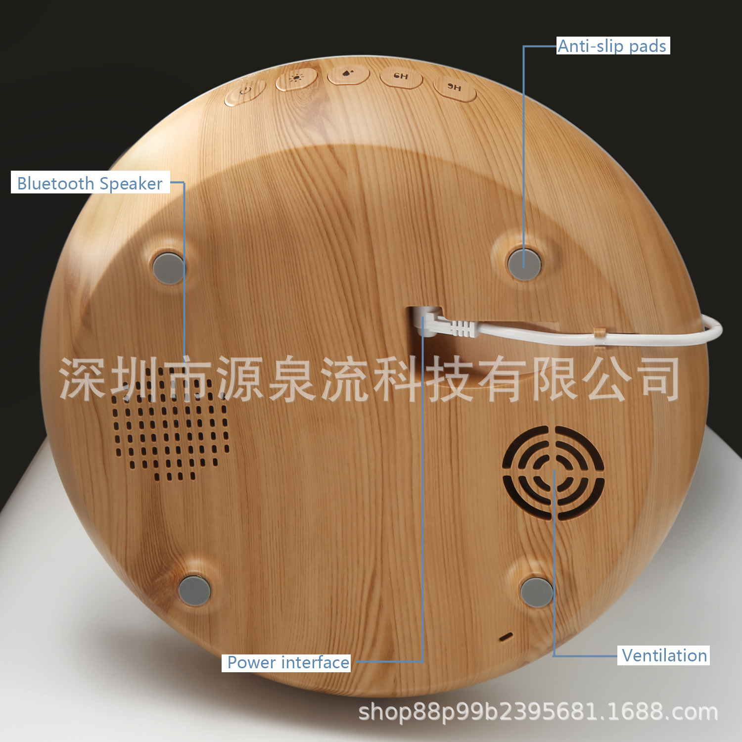 Air Disinfection Anion Ultrasonic Aroma Diffuser Humidifier 1000ml Household Mute Air Purification Nebulizing Diffuser