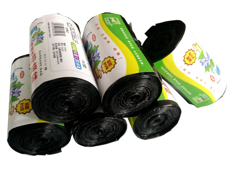 T Household Disposable bag of high quality and Environmental protection 50*60 Black Continuous Roll dot break type hotel Garbage Bag
