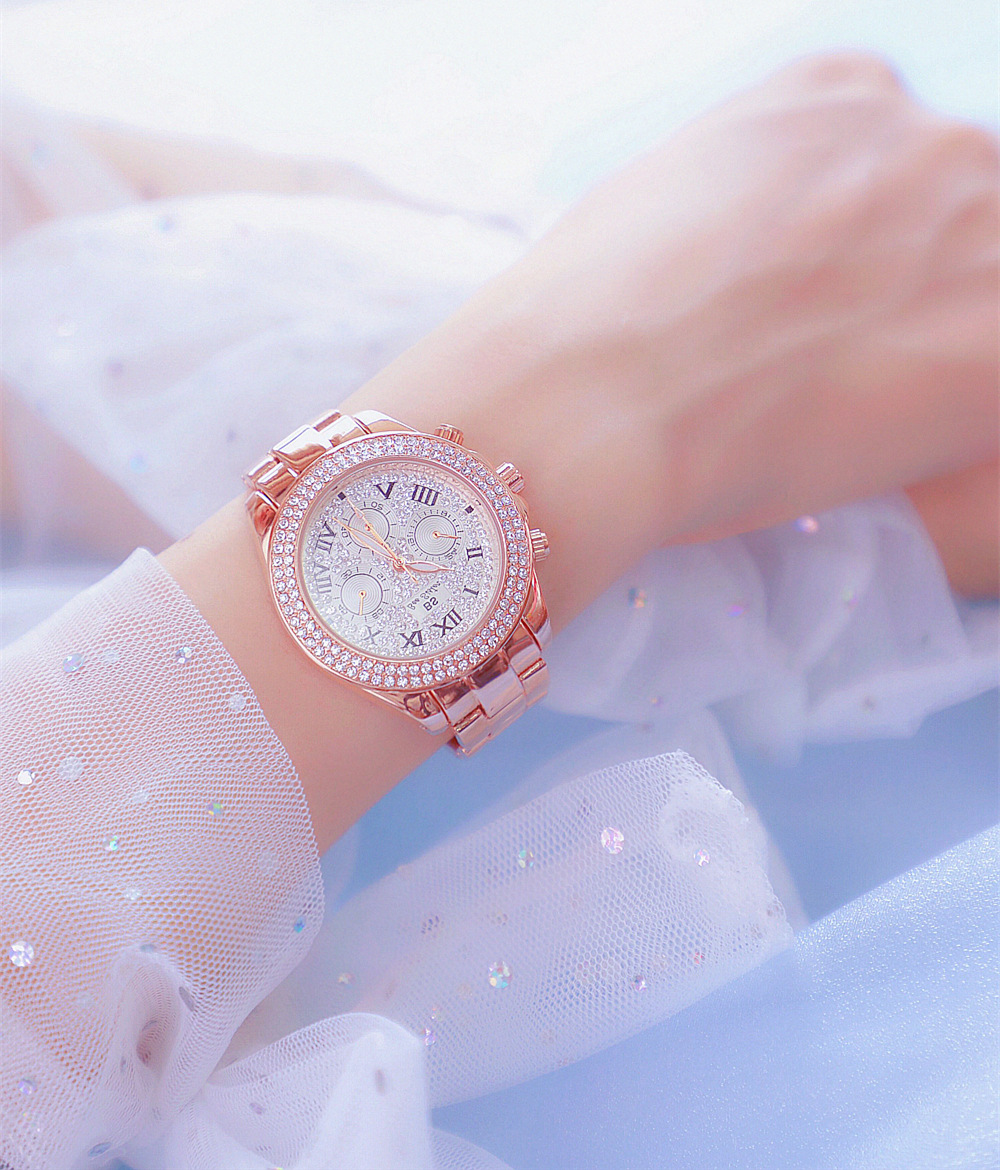 BS New Arrival Hot Sale Watch Factory Direct Sales Foreign Trade Linked List Customization Women's Watch Full of Diamonds One Piece Dropshipping Fa1161