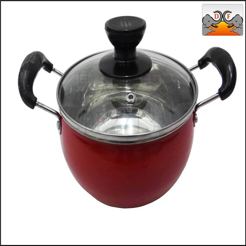 DF27131 tripod hair stainless steel kitchen hotel tableware list pearl soup pot color pot DF27131 tripod hair stainless steel kitchen hotel tableware list pearl soup pot color pot