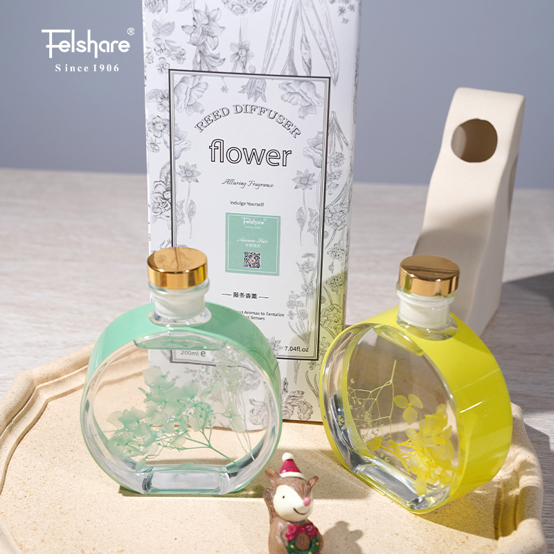 Large Capacity Preserved Fresh Flower Fire-Free Aromatherapy Indoor Home Organic Essence Oil Bedroom and Toilet Incense Dried Flower Rattan Aroma