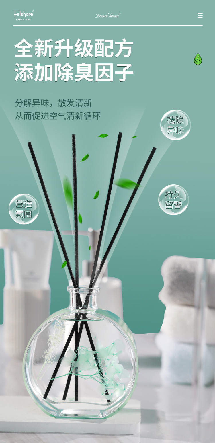 Large Capacity Preserved Fresh Flower Fire-Free Aromatherapy Indoor Home Organic Essence Oil Bedroom and Toilet Incense Dried Flower Rattan Aroma