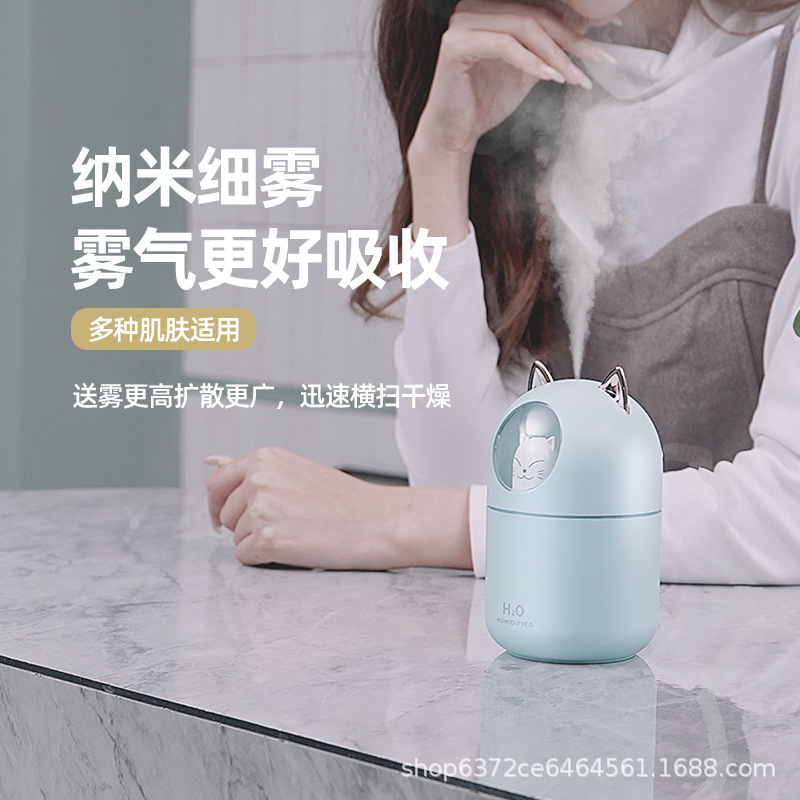 New Cute Pet Humidifier USB Home Car Mini Hydrating Small Cross-Border Colorful Aroma Diffuser Factory Direct Supply