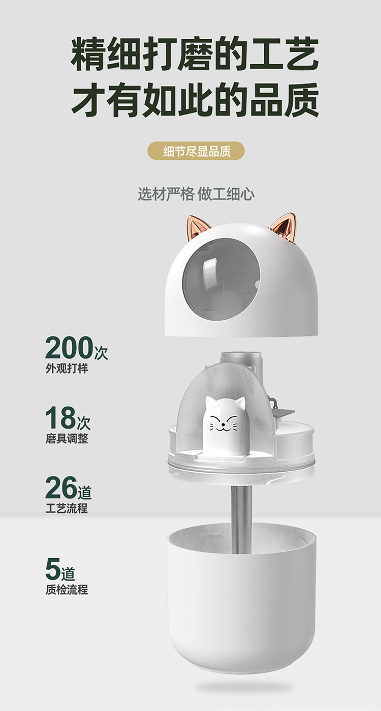 New Cute Pet Humidifier USB Home Car Mini Hydrating Small Cross-Border Colorful Aroma Diffuser Factory Direct Supply