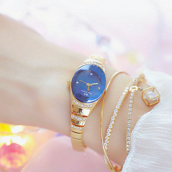 BS New Arrival Hot Sale Watch Factory Direct Sales Foreign Trade Linked List Customization Women&#039;s Watch Full of Diamonds One Piece Dropshipping Fa1640
