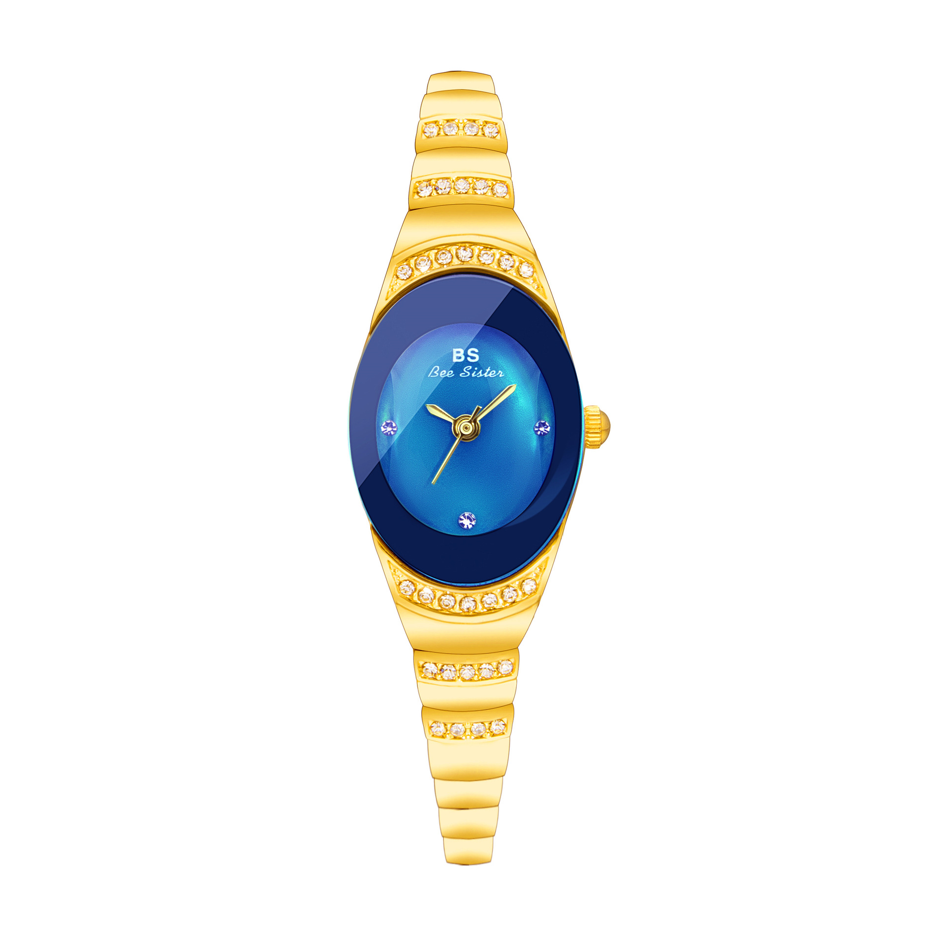 BS New Arrival Hot Sale Watch Factory Direct Sales Foreign Trade Linked List Customization Women&#039;s Watch Full of Diamonds One Piece Dropshipping Fa1640