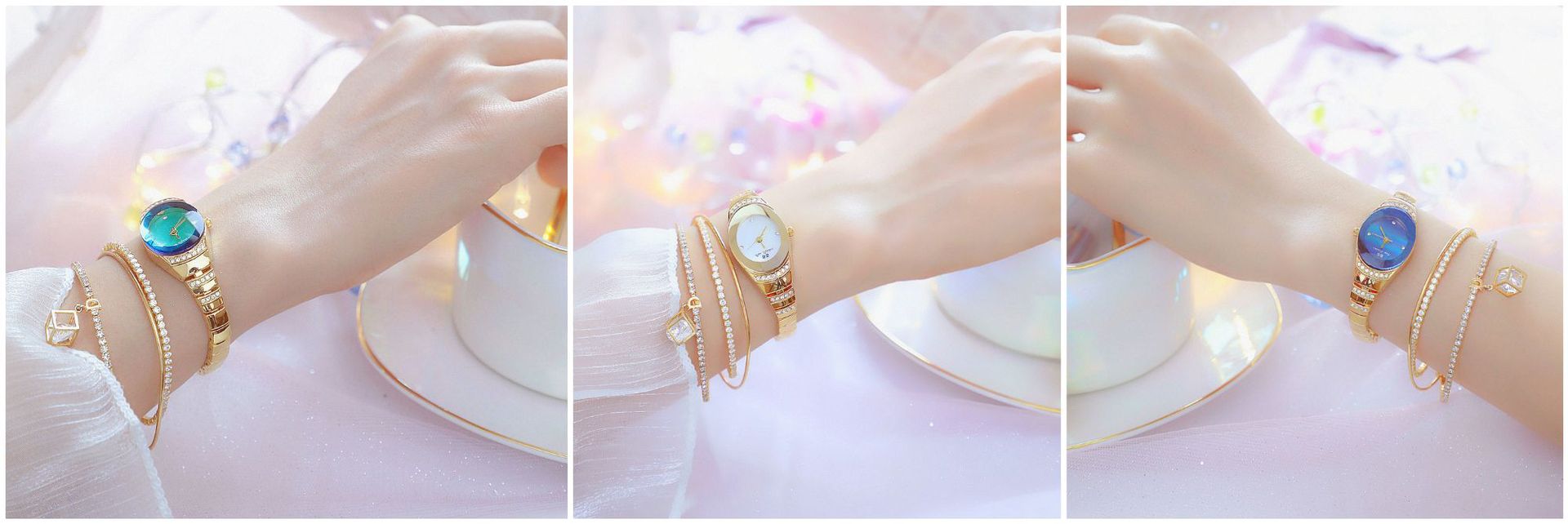 BS New Arrival Hot Sale Watch Factory Direct Sales Foreign Trade Linked List Customization Women's Watch Full of Diamonds One Piece Dropshipping Fa1640