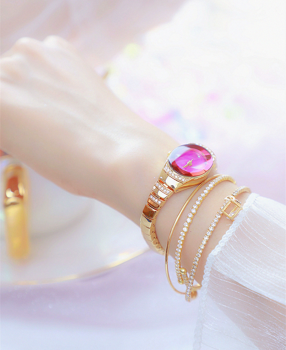 BS New Arrival Hot Sale Watch Factory Direct Sales Foreign Trade Linked List Customization Women's Watch Full of Diamonds One Piece Dropshipping Fa1640