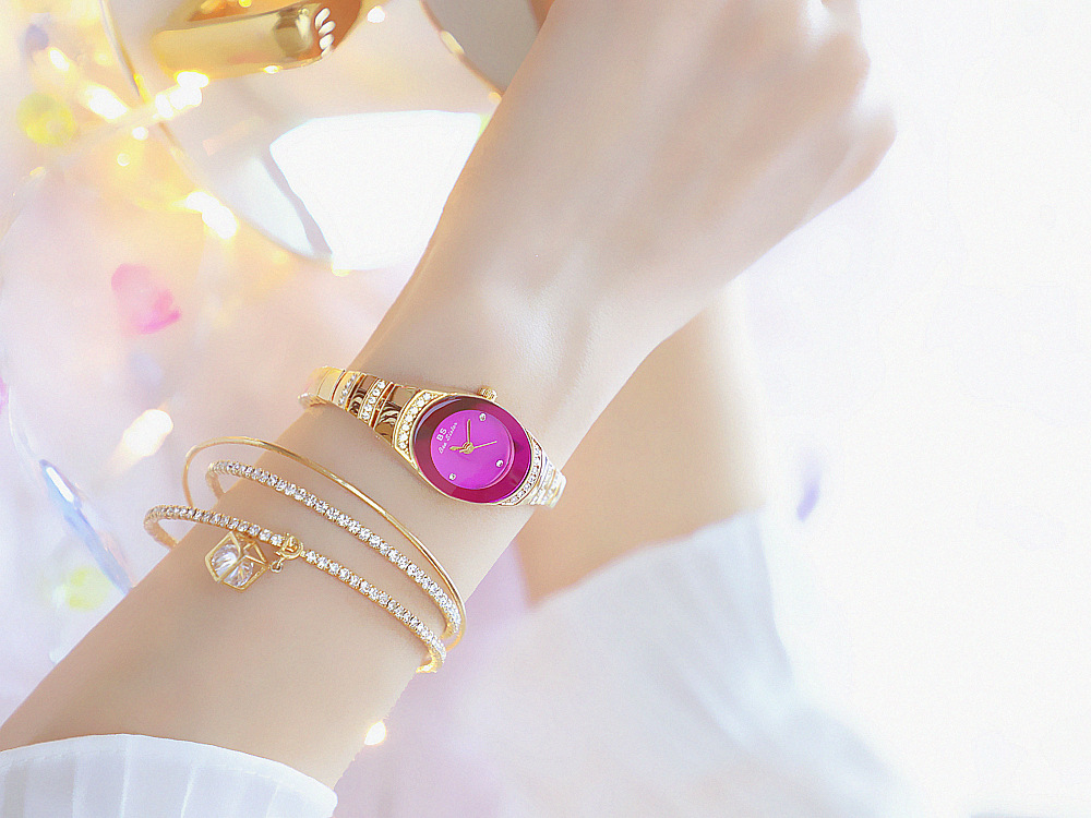 BS New Arrival Hot Sale Watch Factory Direct Sales Foreign Trade Linked List Customization Women's Watch Full of Diamonds One Piece Dropshipping Fa1640