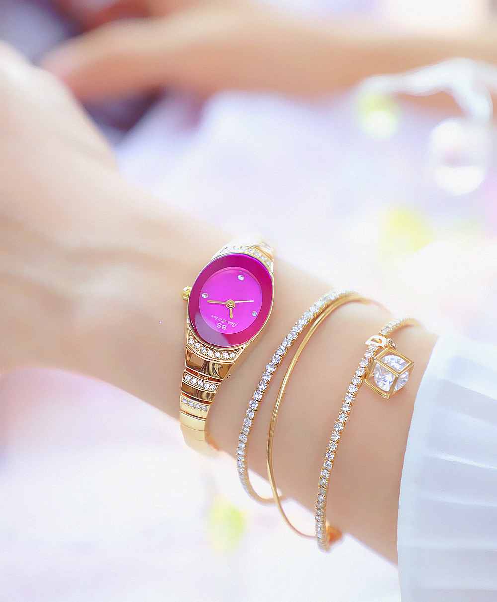 BS New Arrival Hot Sale Watch Factory Direct Sales Foreign Trade Linked List Customization Women's Watch Full of Diamonds One Piece Dropshipping Fa1640
