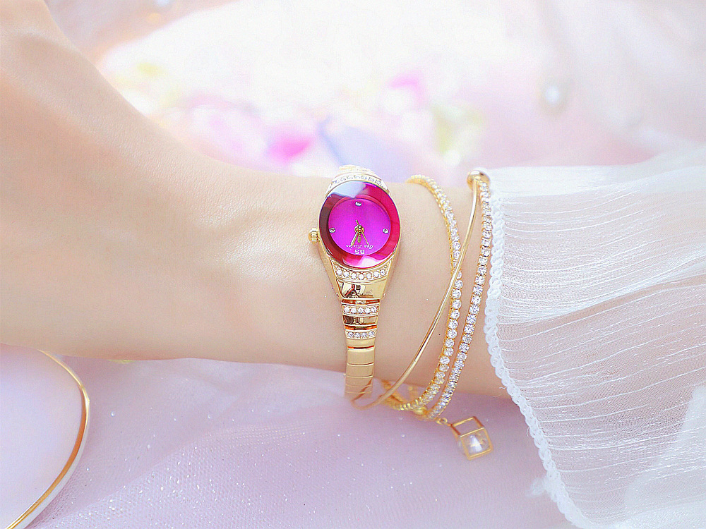 BS New Arrival Hot Sale Watch Factory Direct Sales Foreign Trade Linked List Customization Women's Watch Full of Diamonds One Piece Dropshipping Fa1640