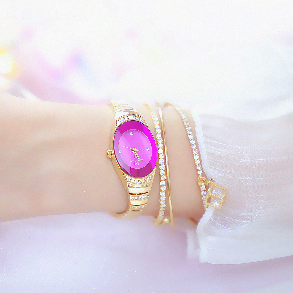 BS New Arrival Hot Sale Watch Factory Direct Sales Foreign Trade Linked List Customization Women's Watch Full of Diamonds One Piece Dropshipping Fa1640