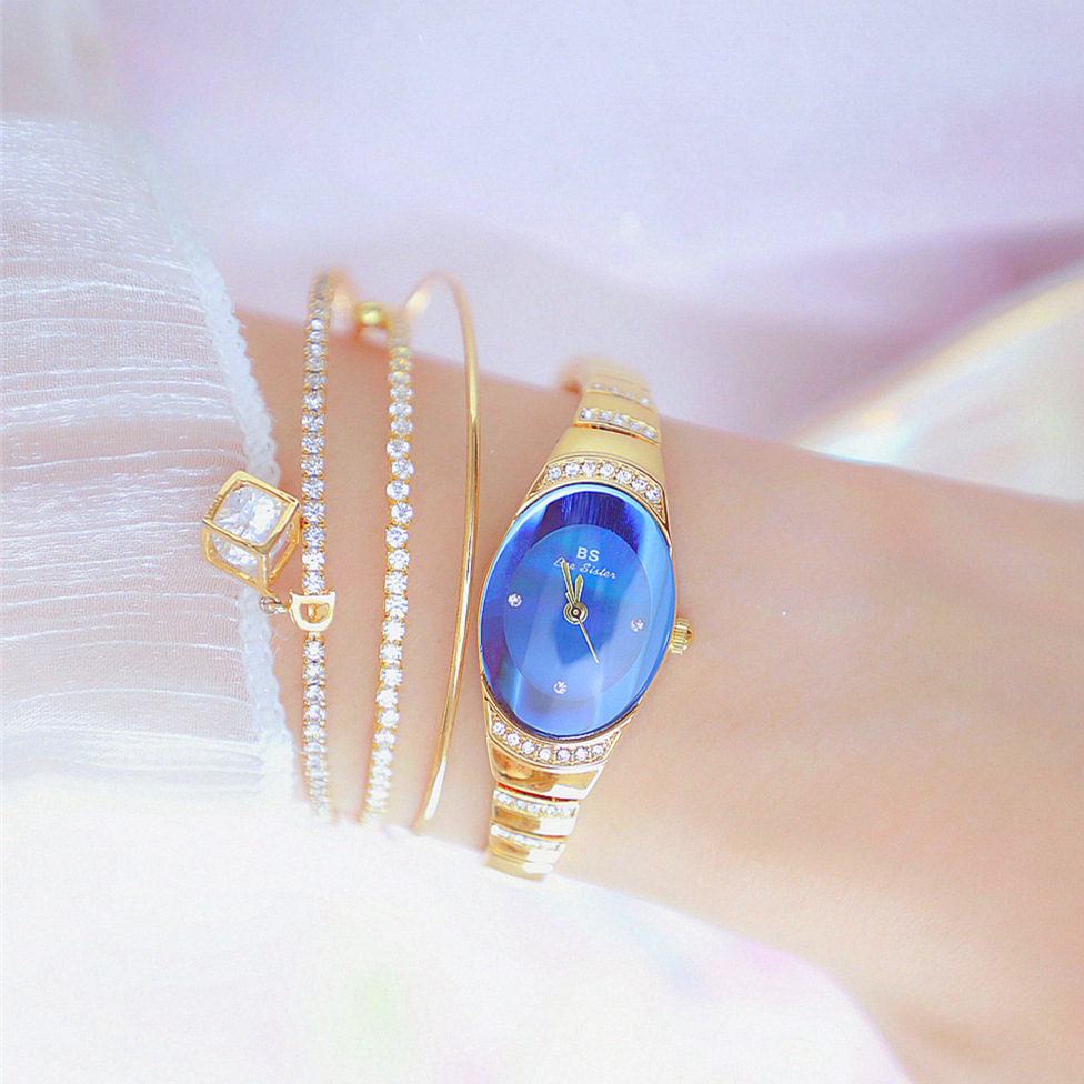 BS New Arrival Hot Sale Watch Factory Direct Sales Foreign Trade Linked List Customization Women's Watch Full of Diamonds One Piece Dropshipping Fa1640