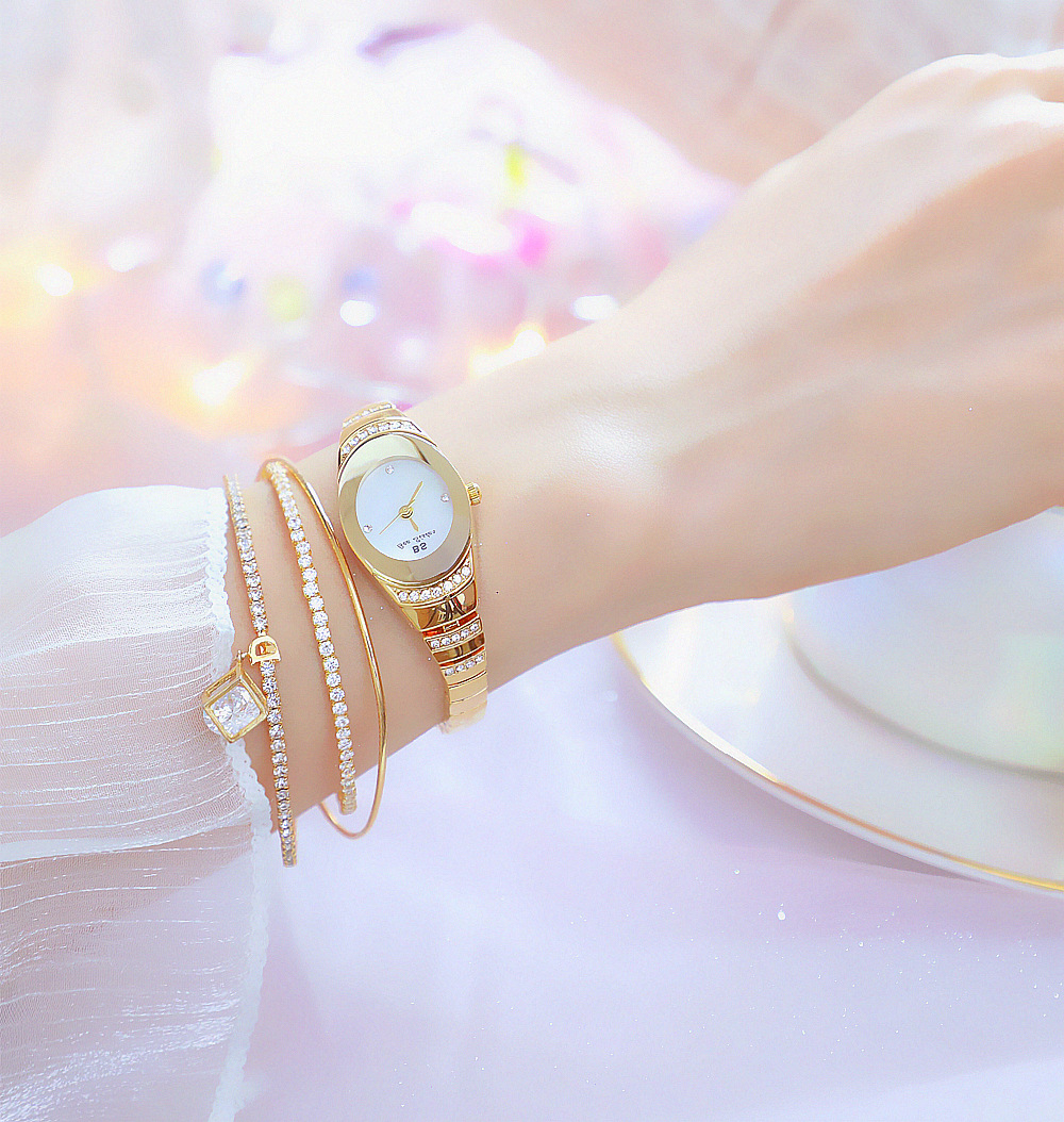 BS New Arrival Hot Sale Watch Factory Direct Sales Foreign Trade Linked List Customization Women's Watch Full of Diamonds One Piece Dropshipping Fa1640