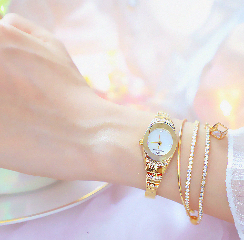 BS New Arrival Hot Sale Watch Factory Direct Sales Foreign Trade Linked List Customization Women's Watch Full of Diamonds One Piece Dropshipping Fa1640