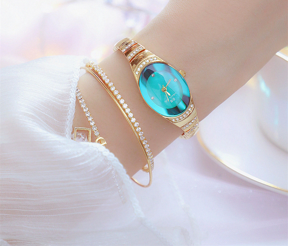 BS New Arrival Hot Sale Watch Factory Direct Sales Foreign Trade Linked List Customization Women's Watch Full of Diamonds One Piece Dropshipping Fa1640