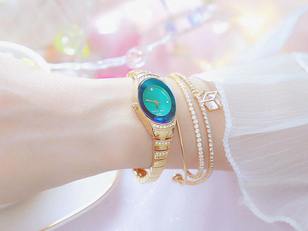 BS New Arrival Hot Sale Watch Factory Direct Sales Foreign Trade Linked List Customization Women's Watch Full of Diamonds One Piece Dropshipping Fa1640