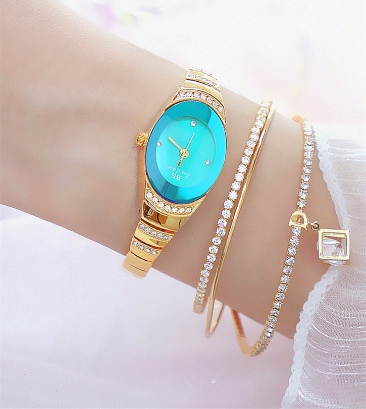 BS New Arrival Hot Sale Watch Factory Direct Sales Foreign Trade Linked List Customization Women's Watch Full of Diamonds One Piece Dropshipping Fa1640
