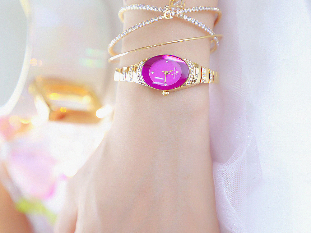 BS New Arrival Hot Sale Watch Factory Direct Sales Foreign Trade Linked List Customization Women's Watch Full of Diamonds One Piece Dropshipping Fa1640