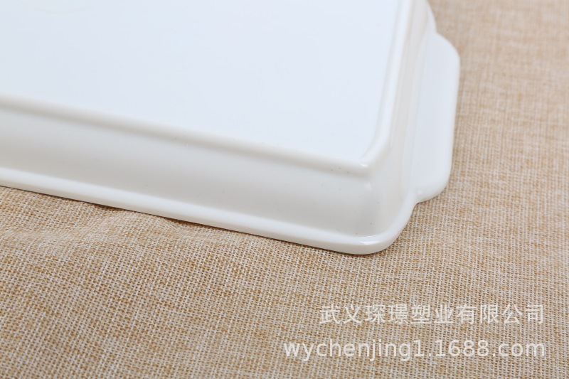 Manufacturers Direct Square Environmental Imitation Porcelain food tray wholesale Hotel with tea set Tableware tray custom plate
