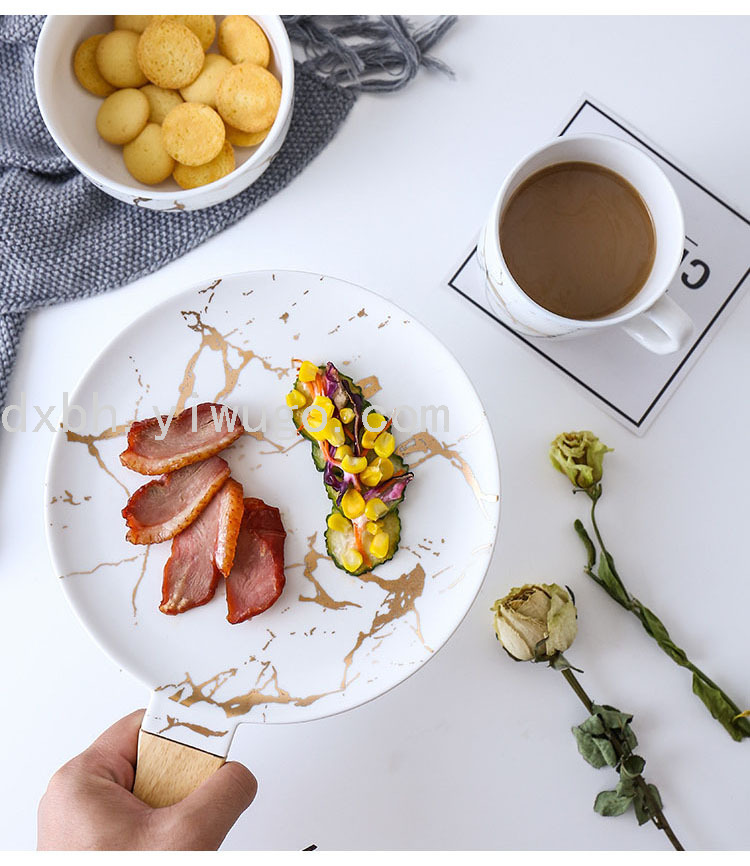 Marbling Matte Gold Ceramic Tableware Tray Plate and Bowl Dish Set Rice Bowl Dish Noodle Bowl Simple Plate and Bowl Marbling Matte Gold Ceramic Tableware Tray Plate and Bowl Dish Set Rice Bowl Dish Noodle Bowl Simple Plate and Bowl