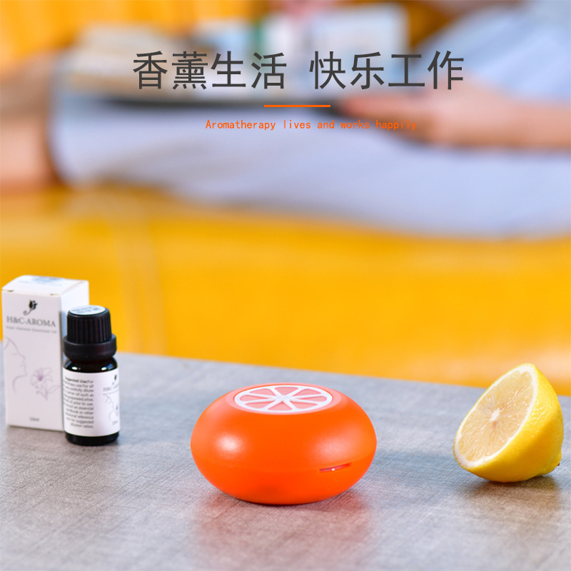 Lemon Aromatherapy Diffuser New Mini Essential Oil Aroma Diffuser Non-Printed Home Car Fragrance Small Ultrasonic Aroma Diffuser