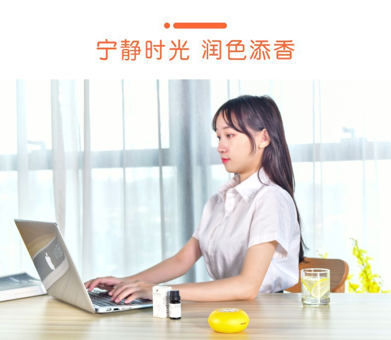 Lemon Aromatherapy Diffuser New Mini Essential Oil Aroma Diffuser Non-Printed Home Car Fragrance Small Ultrasonic Aroma Diffuser