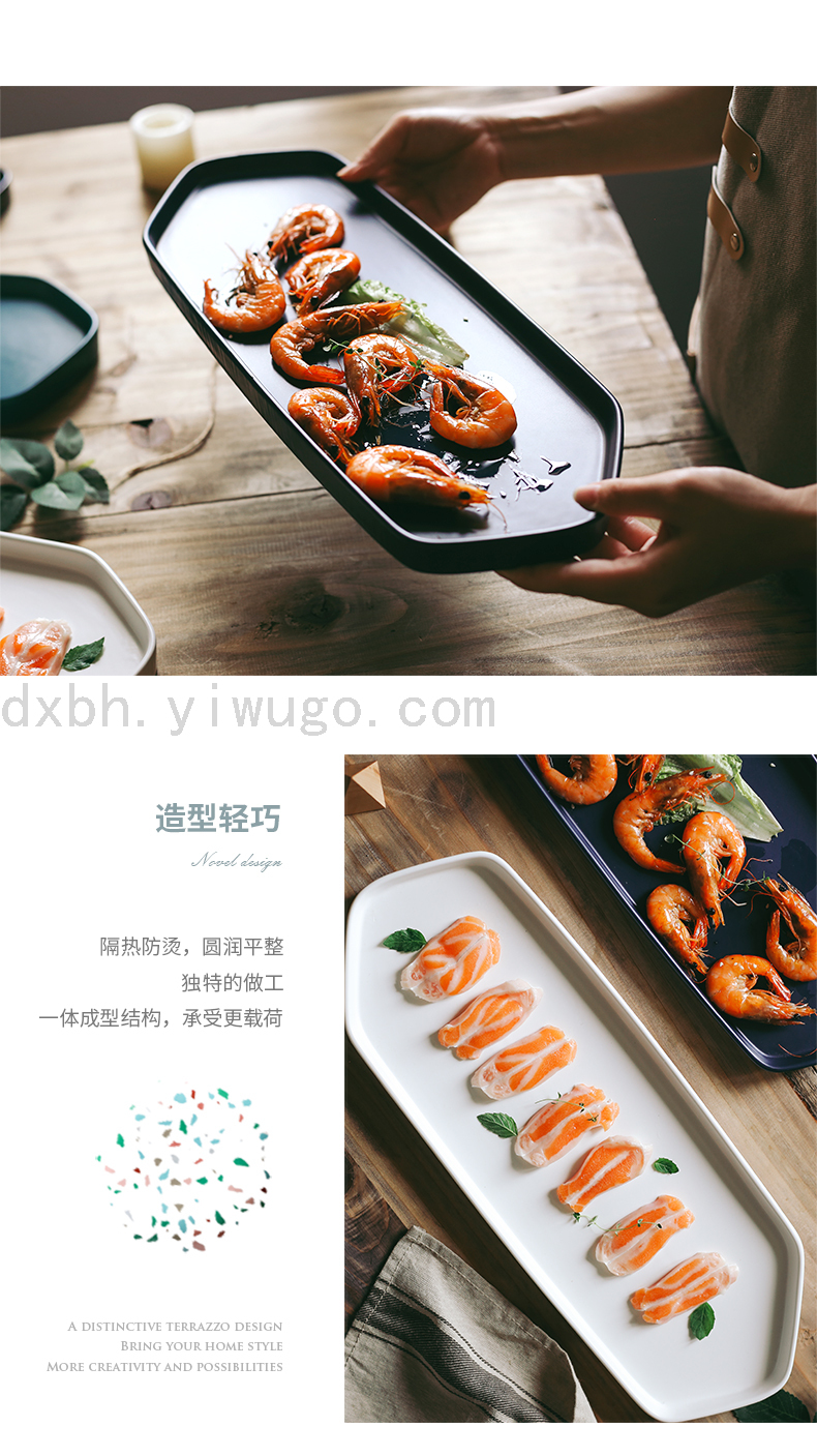 Creative Ceramic Sushi Plate Geometric Household Plate Tray Plate Dish Swing Plate Breakfast Plate Western Cuisine Plate Creative Ceramic Sushi Plate Geometric Household Plate Tray Plate Dish Swing Plate Breakfast Plate Western Cuisine Plate