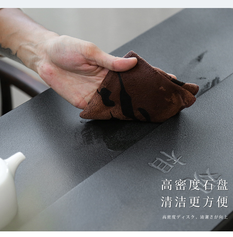 Dinghong Wujin Stone Tea Tray Simple Set Japanese Kung Fu Tea Set Custom Processing Embedded Stone Tea Tray Dinghong Wujin Stone Tea Tray Simple Set Japanese Kung Fu Tea Set Custom Processing Embedded Stone Tea Tray