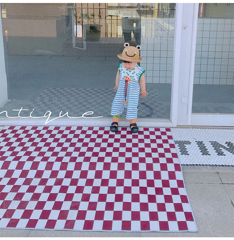 Chessboard Carpet Living Room Sofa Bedroom Bedside Blanket Girl Green Black And White Plaid Pastoral Ins Style Full Mat Chessboard Carpet Living Room Sofa Bedroom Bedside Blanket Girl Green Black And White Plaid Pastoral Ins Style Full Mat