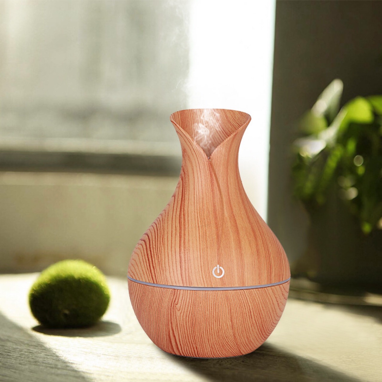 Wood Grain Humidifier Wood Grain Aroma Diffuser 5V Car Aromatherapy Disinfection Purification Hot-Selling Electroplating Humidity Aromatherapy Machine Aroma Diffuser Cross-Border