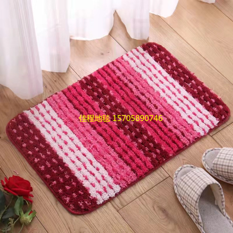 New TPR Bottom Rainbow Dot Flower Non-Slip Mat Microfiber Foot Mat Doormat Carpet Absorbent Non-Slip Mat Colorful  Mat