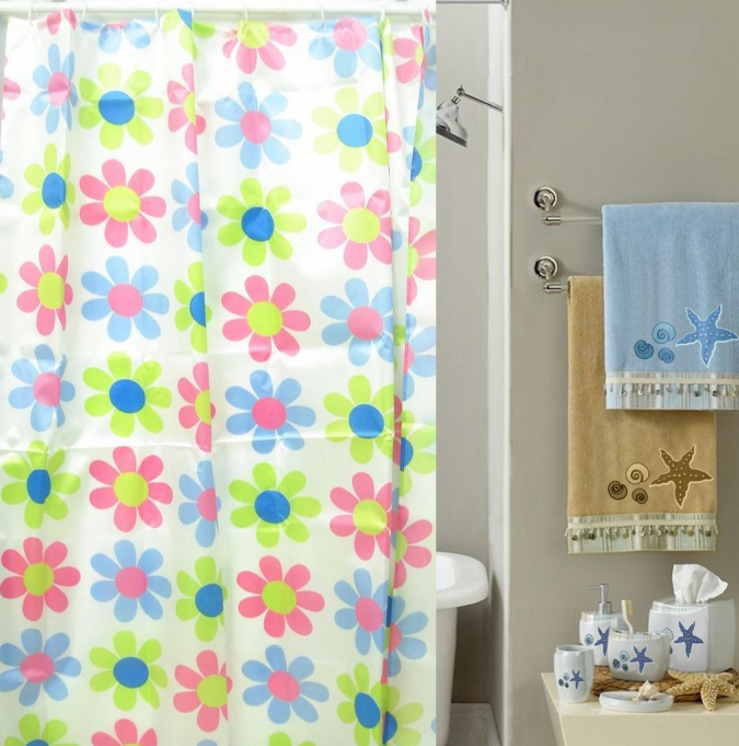 Thickened small curtain set bathroom hanging curtain waterproof mouldproof perforated toilet curtain cloth bath partition curtain Thickened small curtain set bathroom hanging curtain waterproof mouldproof perforated toilet curtain cloth bath partition curtain
