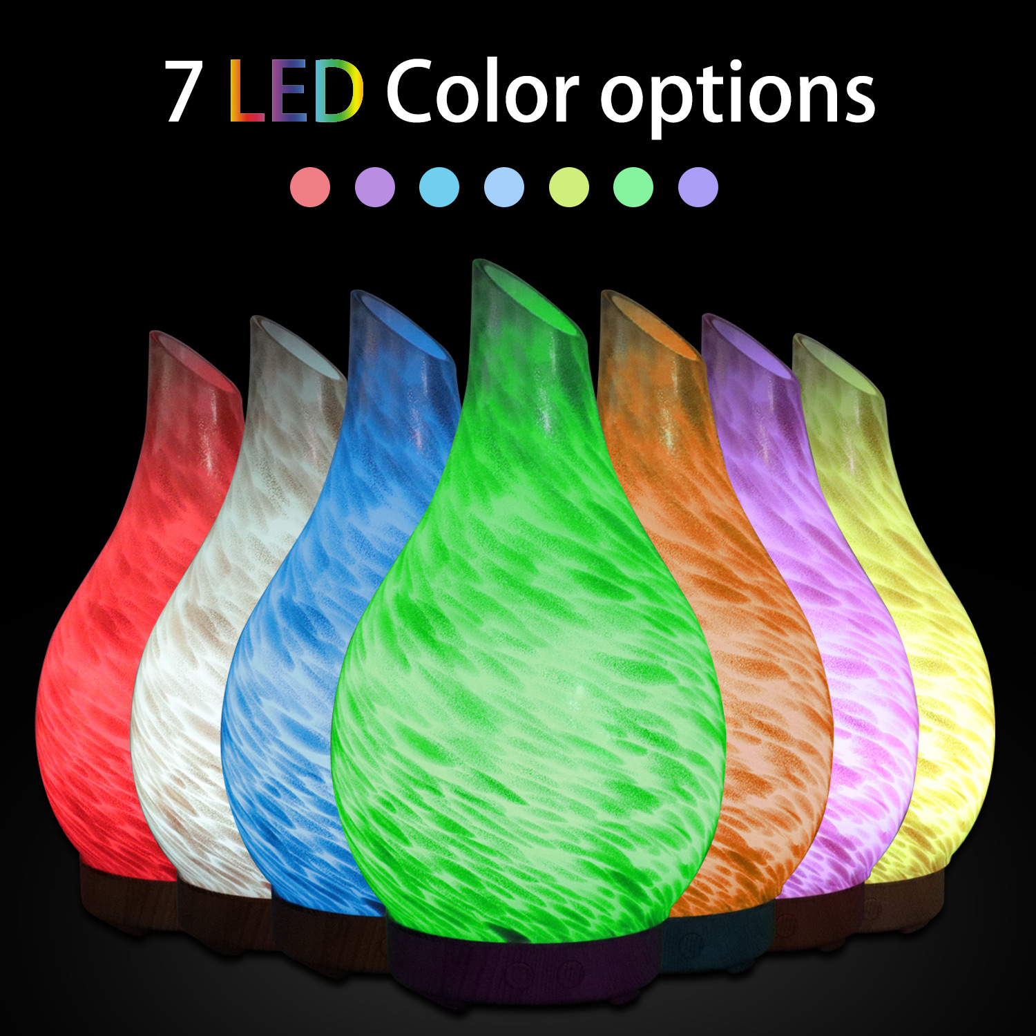 2020 Cloud Glass Aroma Diffuser 100ml Atomizer Home Bedroom Living Room Ultrasonic Colorful Humidifier