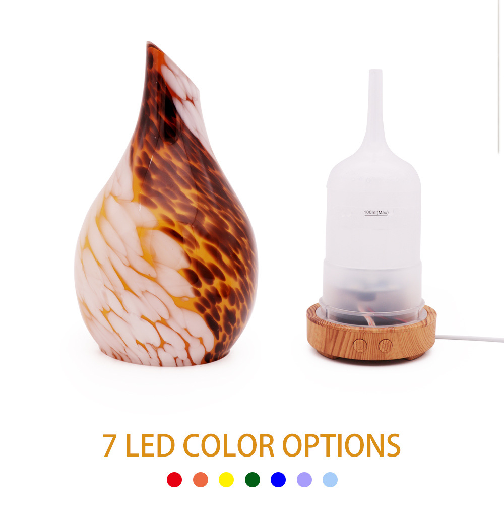 2020 Cloud Glass Aroma Diffuser 100ml Atomizer Home Bedroom Living Room Ultrasonic Colorful Humidifier